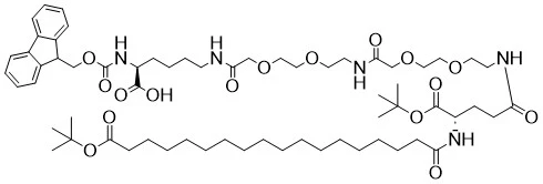 Fmoc-L-Lys[Oct-(otBu)-Glu-(otBu)-AEEA-AEEA]-OH